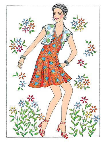 Creative Haven Fabulous Fashions of the 1970s Coloring Book (Adult Coloring Books: Fashion) Dover Publications
