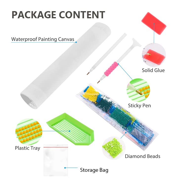 RICUVED Diamond Art Kits for Adults, White Tiger Diamond Art Full 5D Diamond Art Kits Tiger Rhinestone Picture Art Craft for Home Wall Decor 11.8x15.7 Inch RICUVED