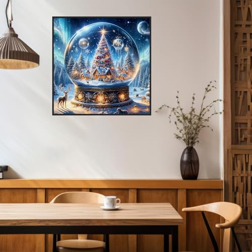 Benjenes Christmas Diamond Art Kits for Adults, Diamond Painting Kits for Adults, 5D DIY Round Drill Gem Art Paint with Diamonds Dots Crafts Kits for Home Decor Gift 14x14inch Benjenes