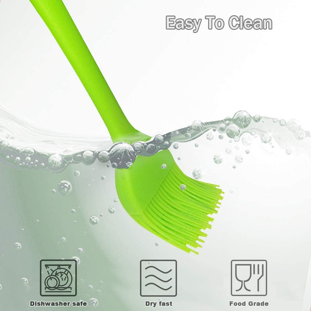 SILCONY 8.4" Silicone Basting Pastry Brush - Perfect for Oil Butter Spread, Marinades, Baste, BBQ, Grill, Cooking - BPA Free, Food Grade Material, Dishwasher Safe (3, 8.4 Inches) Silcony