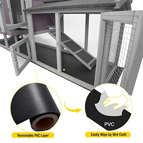 Aivituvin Rabbit Hutch Bunny Hutch Large Rabbit Cage, Indoor Bunny Cages Outdoor Rabbit House (Style2) Aivituvin