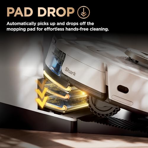 Shark Robot Vacuum & Mop Combo, PowerDetect NeverTouch Pro, Self-Emptying, Self-Refill with Self-Clean Pad Wash & Dry, 60-Day Debris Capacity, 30-Day Refill Tank, 5 PowerDetect Technologies, AV2800ZE Shark