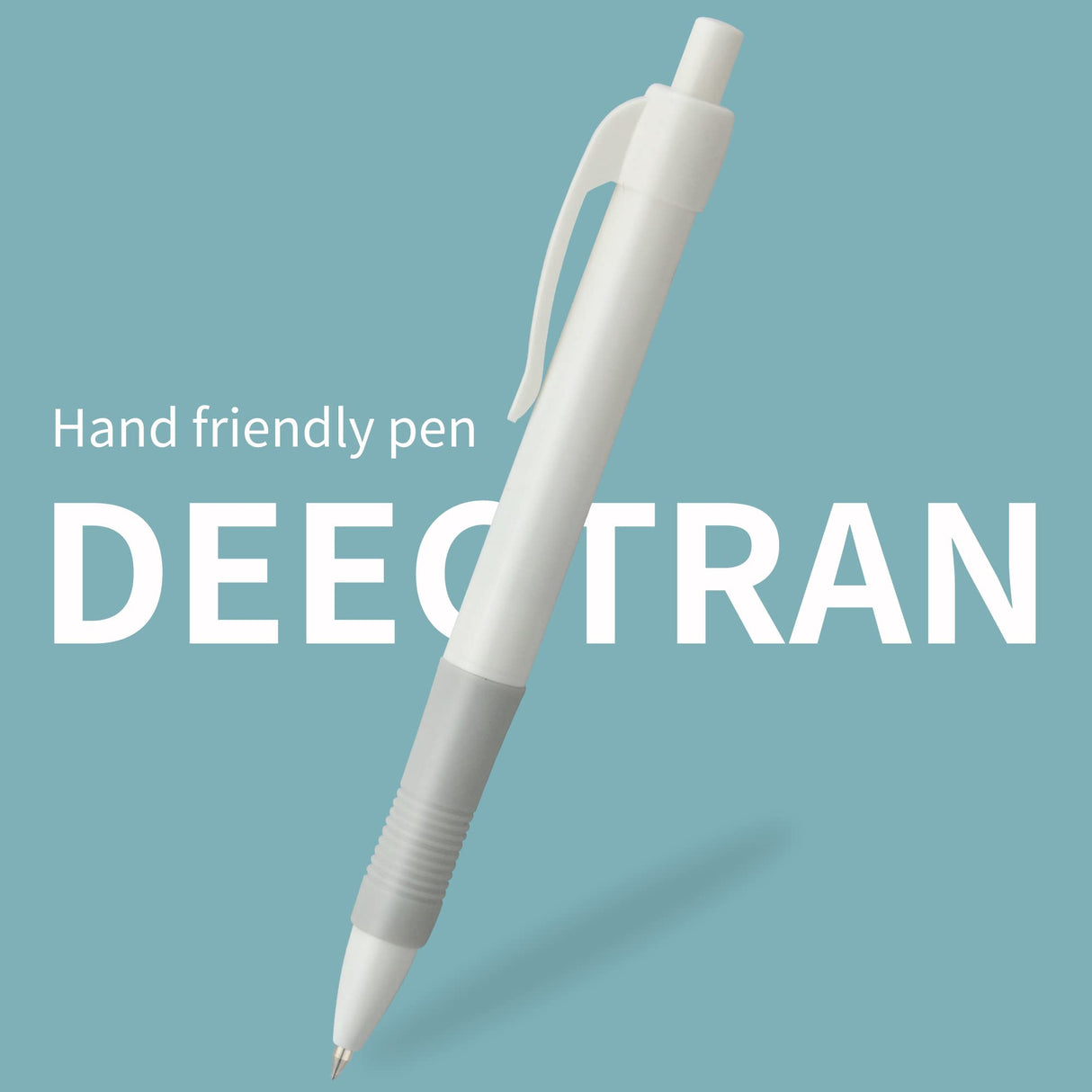 deegtran Pens Bulk, 50 Pack White Barrels Gel Pens, Retractable Black Ink Pens, No Smear Pens Fine Point Smooth Writing Pens, Click Office Pens, 0.7MM deegtran