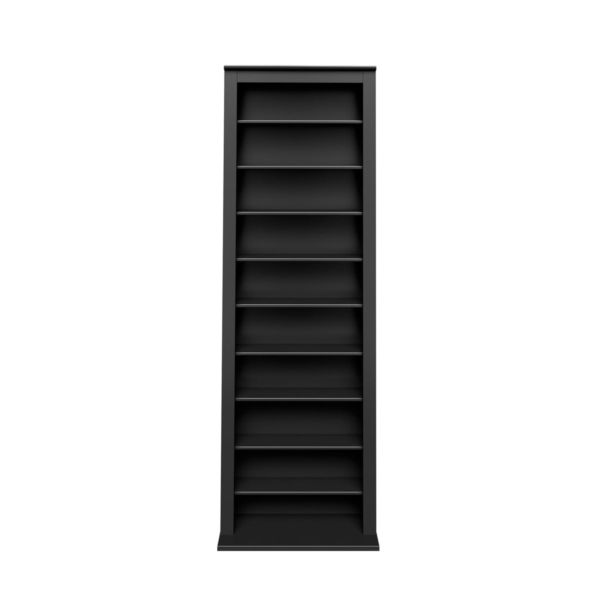 Prepac Narrow Cabinet Media Storage, Slim Barrister Tower, Black Prepac