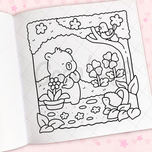Cozy Cuties: Coloring Book for Adults and Kids (Cozy Spaces Coloring) WoodArtSupply
