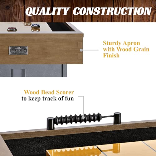 Barrington Billiards 9' Urban Shuffleboard Table with Scratch-Resistant Playfield and 8 Puck Set Barrington Billiards