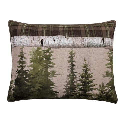 Donna Sharp Twin Polyester Bedding Set - 2 Piece - Bear Panels Lodge Quilt Set with Twin Quilt and Standard Pillow Sham - Machine Washable Donna Sharp
