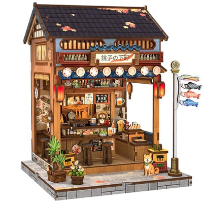 CUTEBEE Book Nook Kit - DIY Miniature House Japanese Izakaya, Dollhouse Kit for Adults and Teens, Booknook Tiny House Bookshelf Decor 3D Wooden Puzzle, Gifts for Family, Friends (Japanese Izakaya)