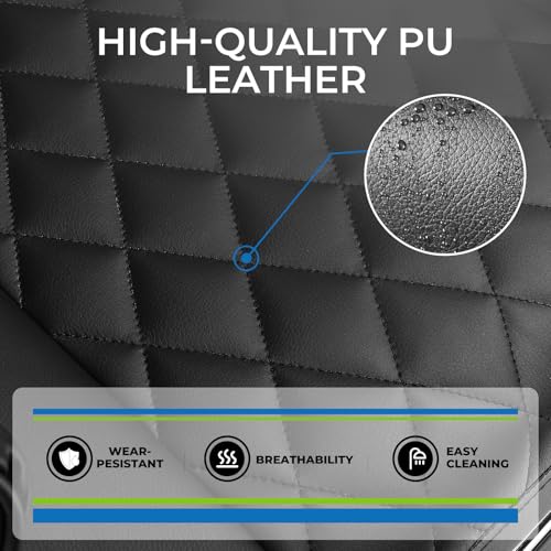 GTPLAYER Gaming Chair,Office Chair with Pocket Spring Lumbar Support, Ergonomic Comfortable Wide Office Desk Computer Chair with Outward Fixed Soft Armrests and Footrest (PU Leather, Black) GTPLAYER