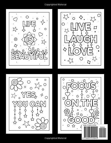 Large Print Inspirational Coloring Book: Stress Relieving Motivational Coloring Book for Everyone WoodArtSupply