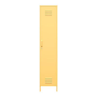 Novogratz Cache Single Metal Locker Storage, Yellow Cabinet
