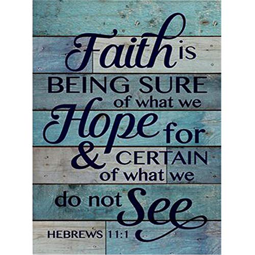 5D DIY Diamond Painting, Faith Hope See Diamond Painting Kits for Adults Full Drill Round Diamond Gem Art Beads Painting for Kids Perfect for Home Wall Decor 11.8x15.7 inch Grneric