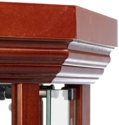 Glass Corner Curio Cabinet with 6-Shelf Medium Brown 3393 Coaster Home Furnishings