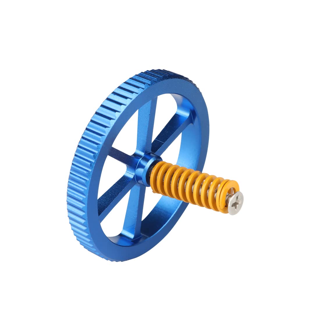 IdeaFormer Upgraded 4pcs Blue Aluminum Hand Twist Leveling Nut,4pcs 20mmSprings,4pcs Screws, 4pcs Heatbed Silicone Leveling Column Mounts for Ender 3/3 Pro/3v2 3D Printer IdeaFormer IR3