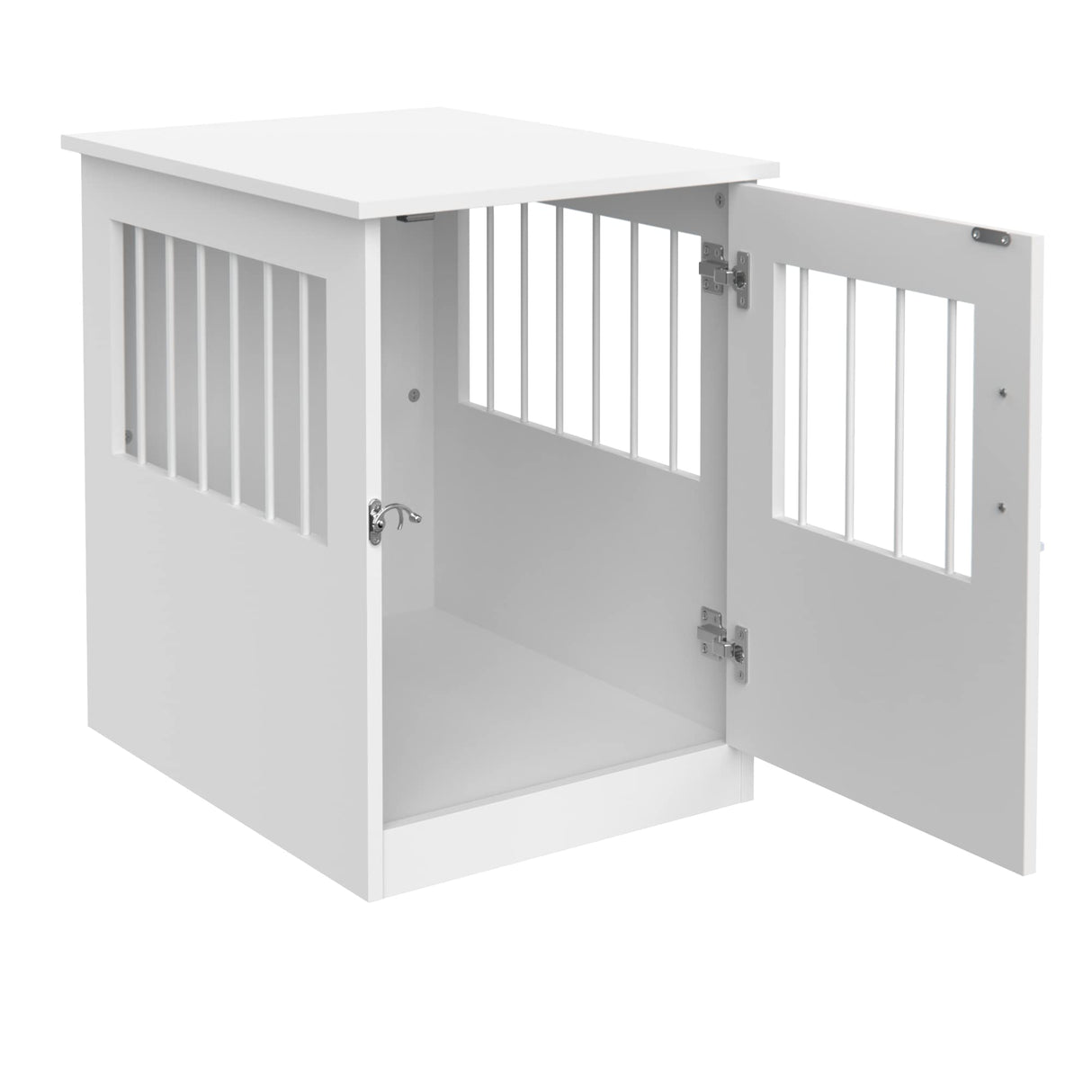 ClosetMaid Pet Crate End Table Furniture for Small Dogs or Cats Under 12 lbs, White Wood Finish ClosetMaid