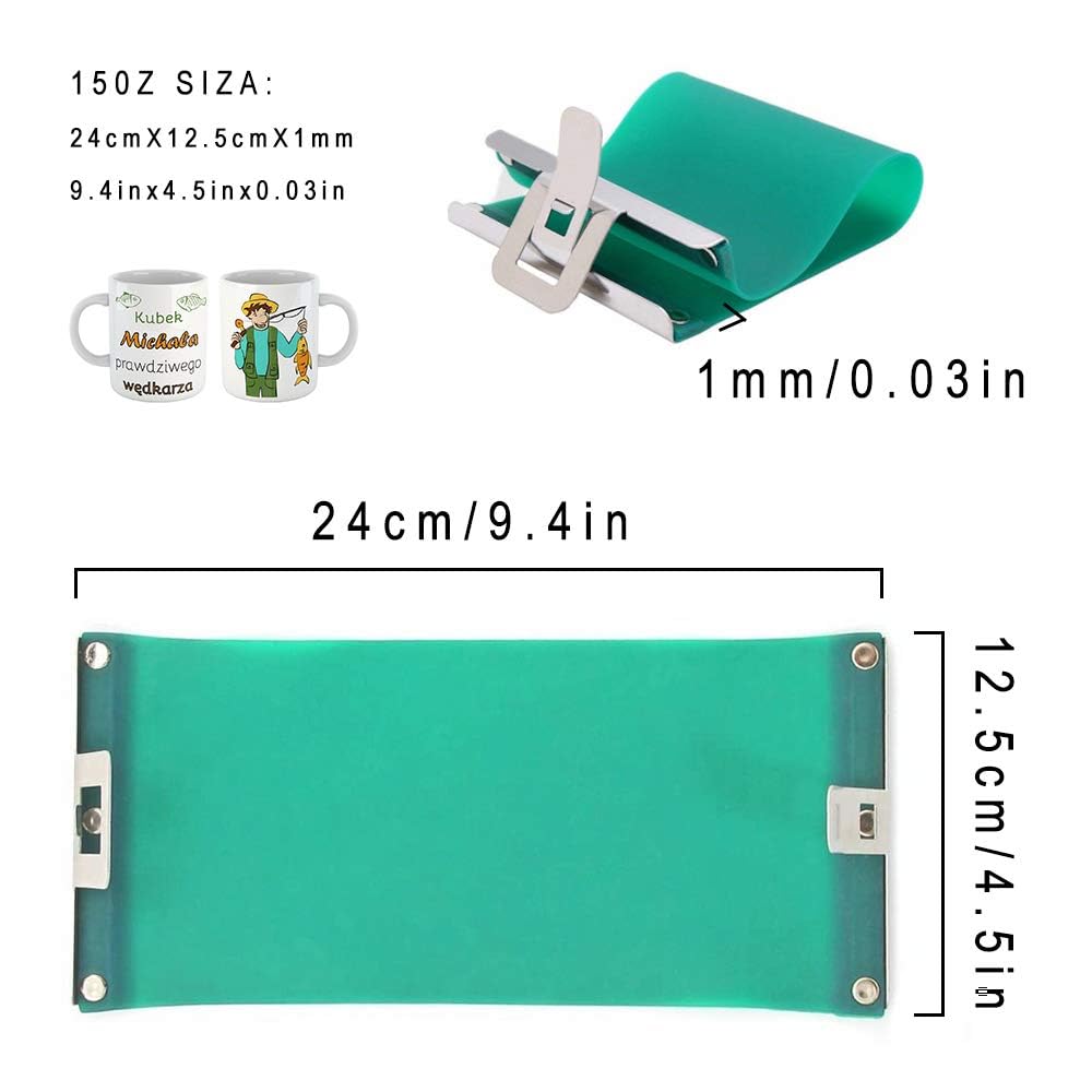 WER 3d Sublimation Silicone Mug Wrap,15oz Cup Clamp Fixture for Printing Tumblers (1 Pack) WER