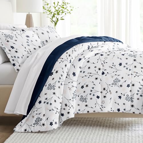 Linen Market Reversible Twin/Twin XL Comforter Set (2 Piece) - Bring Luxury Home with Our Soft and Lightweight Down Alternative Comforter Twin Size - This Includes Your Comforter and 1 Pillow Sham Linen Market