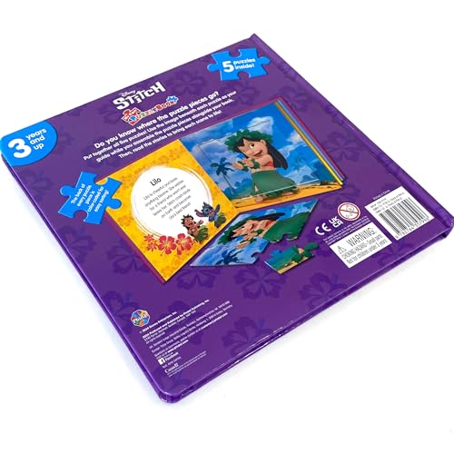 Disney Stitch My First Puzzle Book - Jigsaw Puzzles for kids, 10-page board book, 5 puzzles to enjoy Phidal