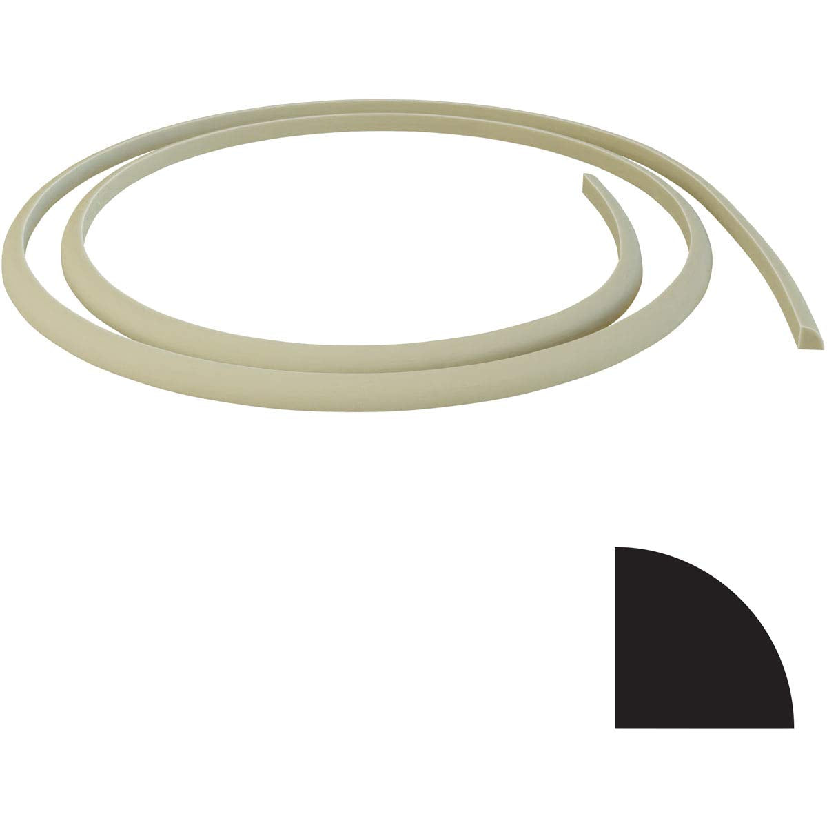 Ekena Millwork BBDFWM105-2X144 WM105-2 Quarter Round Flexible Moulding, 1"H, Unfinished Ekena Millwork