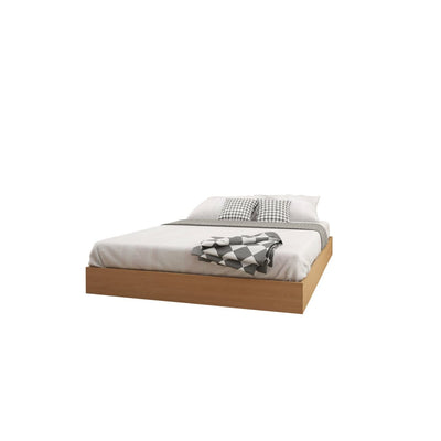 Nexera Floating Platform Bed Frame - Queen Size in Natural Maple
