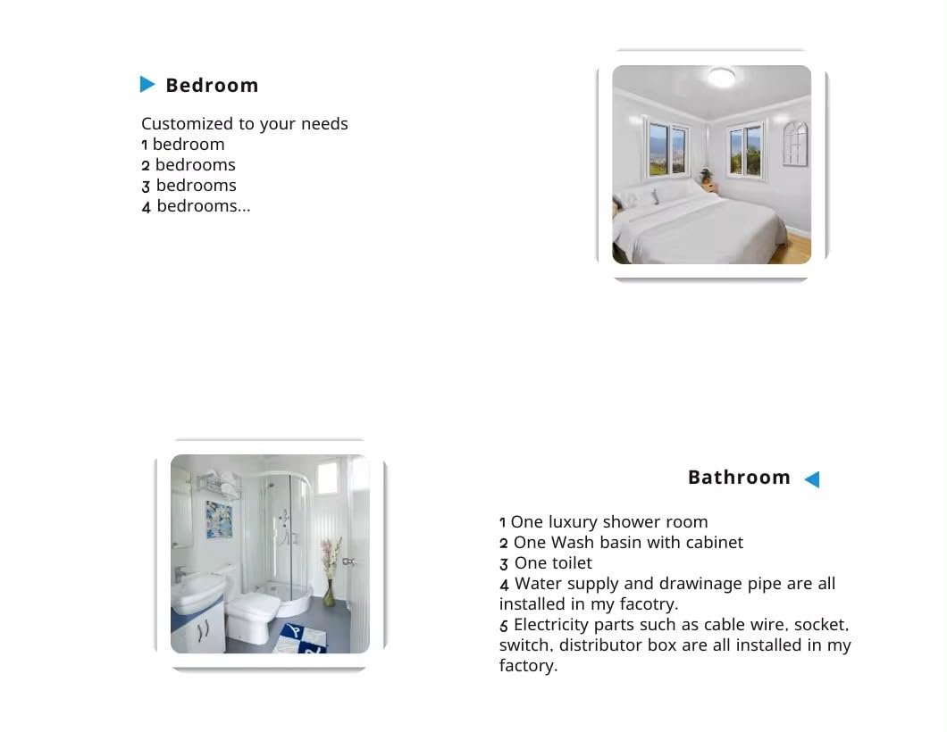 Quick.Simple.Easy SEQ Fully Equipped Double Story 2 bedrooms prefab Expandable Container House 40ft by 20 ft Luxury Home Stairs Included Free Bed Set with Terrace S.E.Q quick.simple.easy