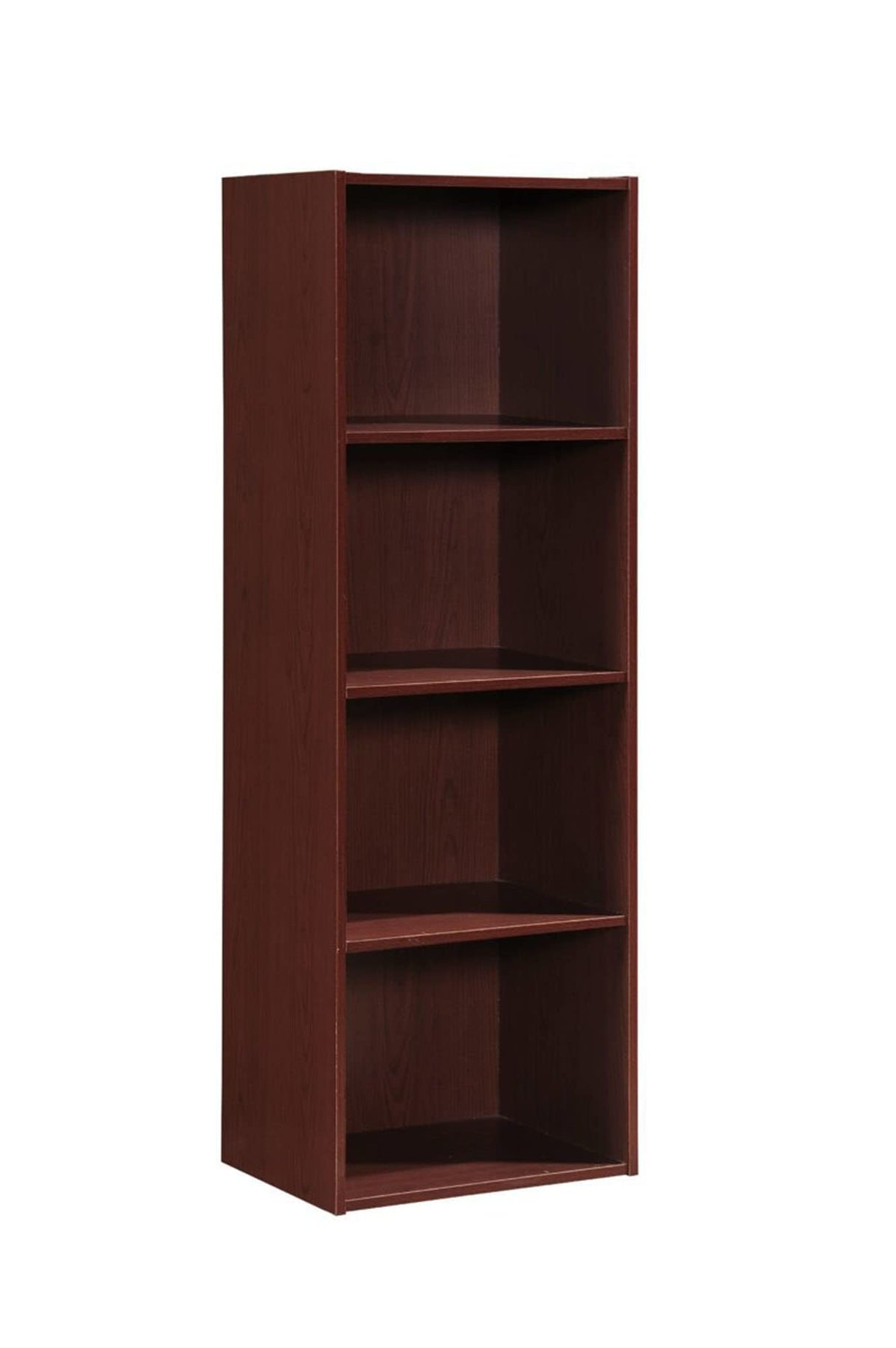 Hodedah 4-Shelf Bookcase in Mahogany Hodedah