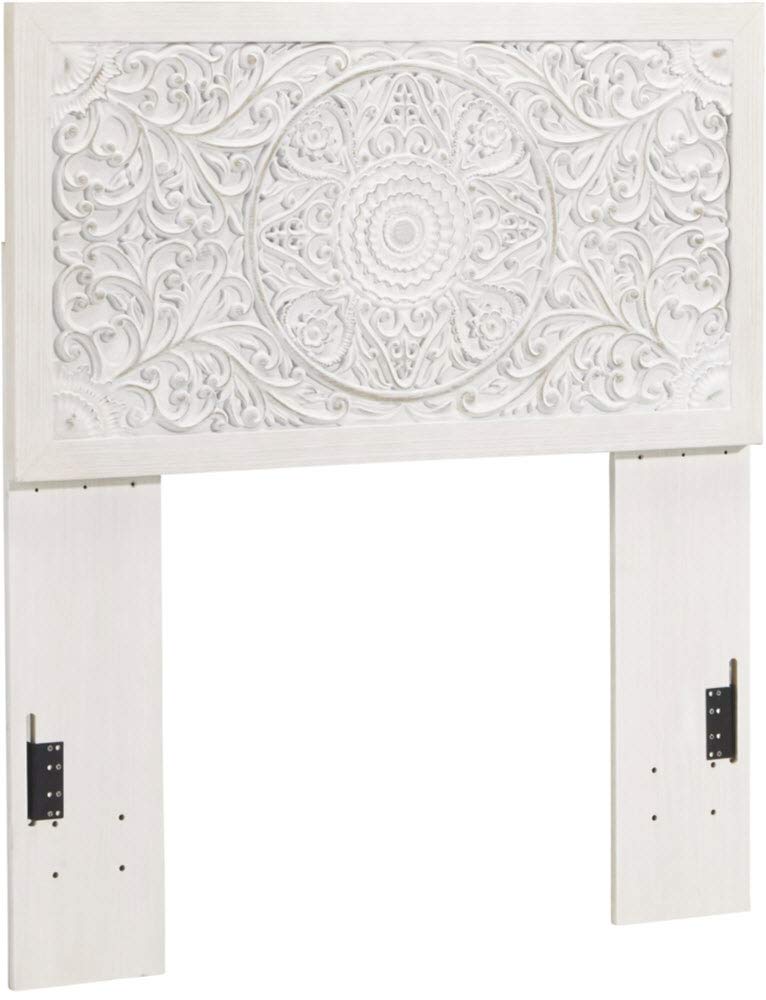 Signature Design By Ashley Paxberry Twin Boho Headboard, Distressed White Signature Design by Ashley