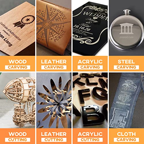 SCULPFUN S9 Laser Engraver, 90W Laser Cutter, with Eye Protection, High-precision Wood Engraver Cutting Machine, for Wood Jewelry DIY Design Model Nameplate Puzzle, 16.14x16.34in Engraving (5W) SCULPFUN
