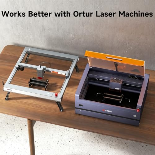 Ortur YRR2.0, Y-axis Laser Rotary Roller for Most Laser Engraver, 7 Adjustable Width Settings, Diameter Range from 8 mm to 110 mm for Engraving Cylindrical Objects, Tumblers, Wine Glass Ortur