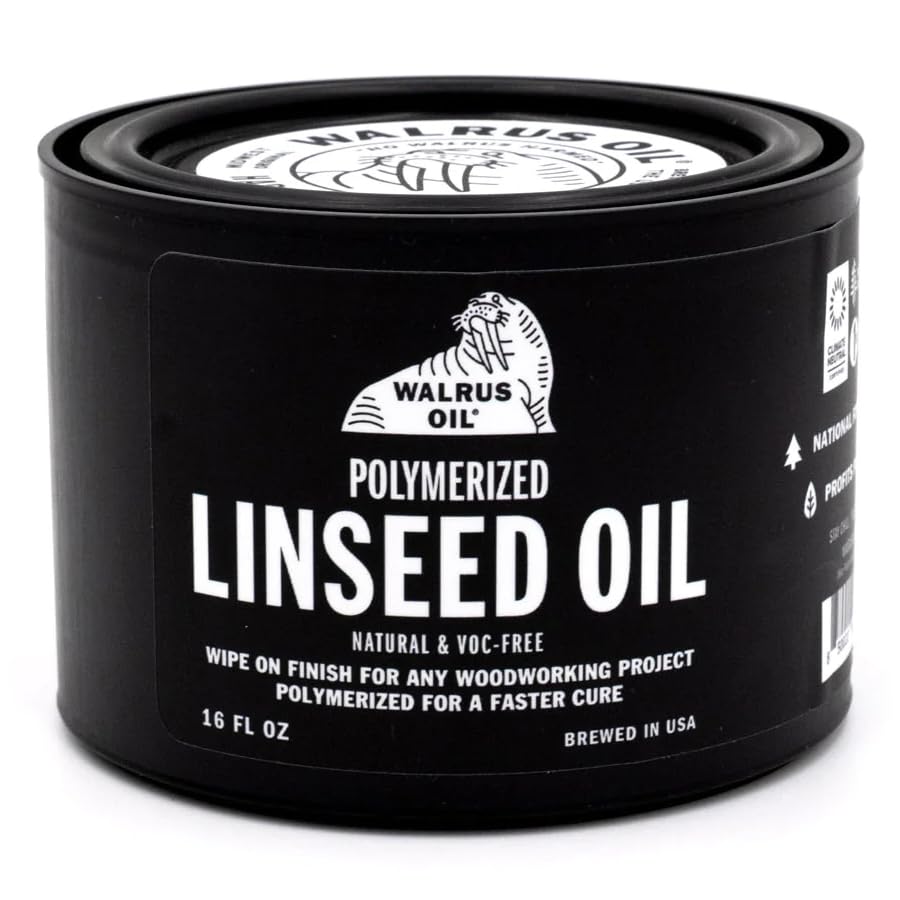 Walrus Oil Polymerized Linseed Oil. Fast Curing Wood Sealer