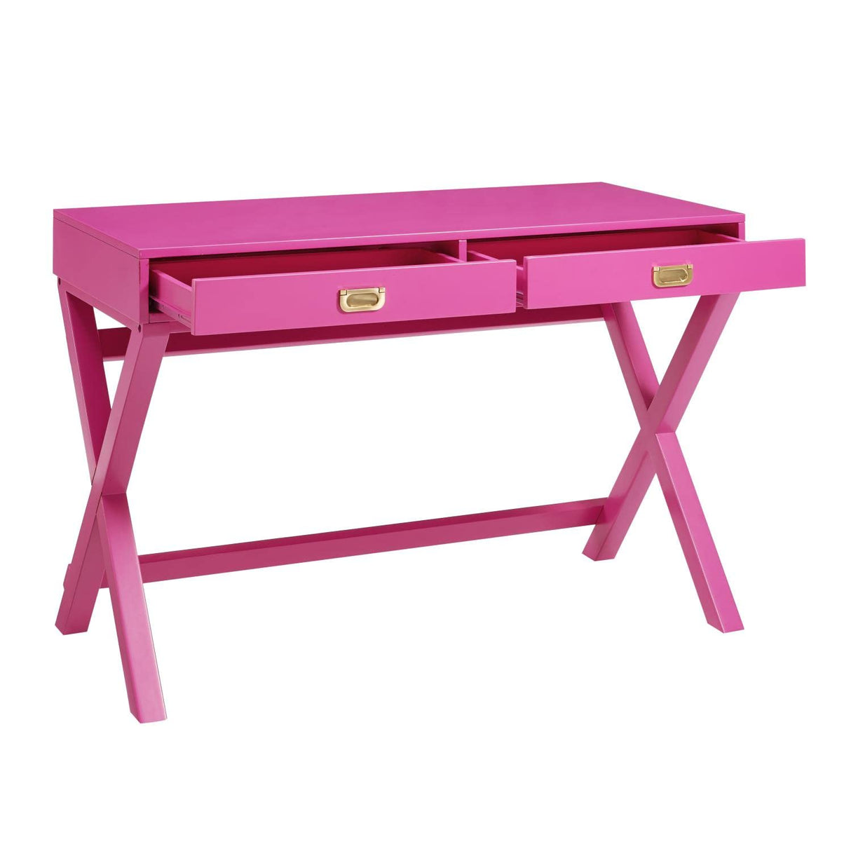 Linon PG138RSP01U Linon Home Decor Peggy Raspberry Pink Writing Desk Desk, Raspberry Pink, 44"W x 20"D x 30"H Linon