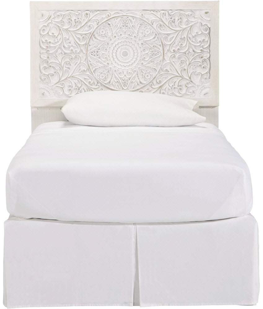 Signature Design By Ashley Paxberry Twin Boho Headboard, Distressed White Signature Design by Ashley