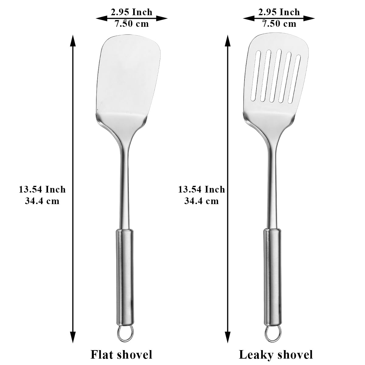 Stainless Steel Spatulas Set, ReaNea Silver Slotted Turner, Solid Turner, Heavy Duty Sturdy Kitchen Spatula High Heat Resistant, Ideal Cookware for Fish,Eggs,Pancakes, Dishwasher Safe, Easy to Clean ReaNea