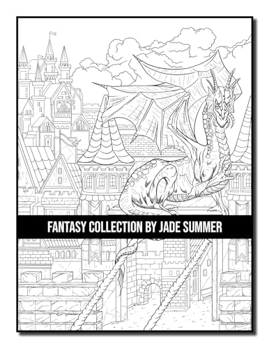 Fantasy Collection: An Adult Coloring Book with 100+ Incredible Coloring Pages of Mermaids, Fairies, Vampires, Dragons, and More! WoodArtSupply
