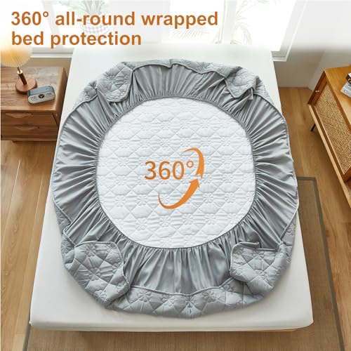 Waterproof Hospital Mattress Cover Protector Bed Sheet 36" x 80" x 9" Hospital Grade Incontinence Protection, Breathable Fabric for Elderly, Adults Machine Washable VOPHIA