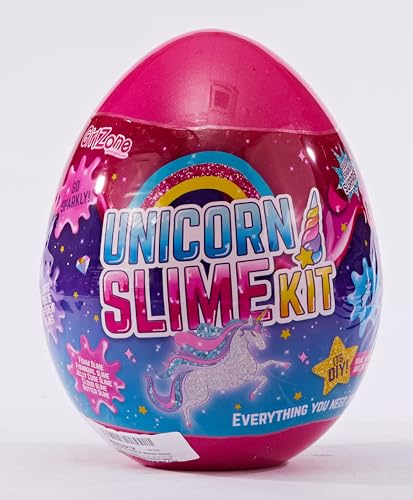 GirlZone Sparkly Unicorn Egg Surprise Slime Kit for Girls, Sensory Toys for Kids, Create Cloud Slime & Magical Unicorn Slime, Ideal Arts and Crafts Easter Gift for Kids Aged 7-12 Years Old GirlZone