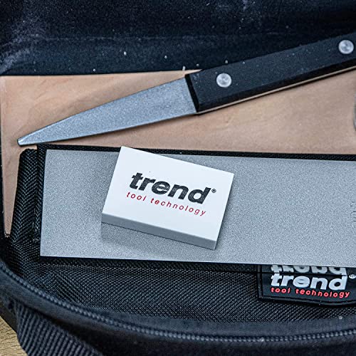 Trend Complete Sharpening Set: 6 Inch Diamond Bench Stone, Tapered File, Leather Strop, Lapping Fluid, Mirror Paste, Cleaning Block & Storage Case, TREND