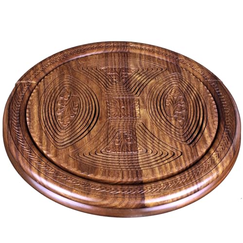 Handmade Wood Carving Fruit Plate -Wooden Fruit Basket, Foldable Dried Fruit Basket Collapsible Bread Nuts Baskets, Fruit Gift Basket - Birthday, Coxolx