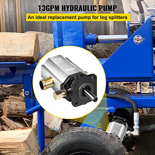 Bestauto Hydraulic Wood Splitter Pump 3000 PSI 2 Stage Log Splitter Pump 13 GPM, Hydraulic Gear Pump 3600 RPM Aluminum Log Splitter Pumps 1/8" Keyed Best In Auto