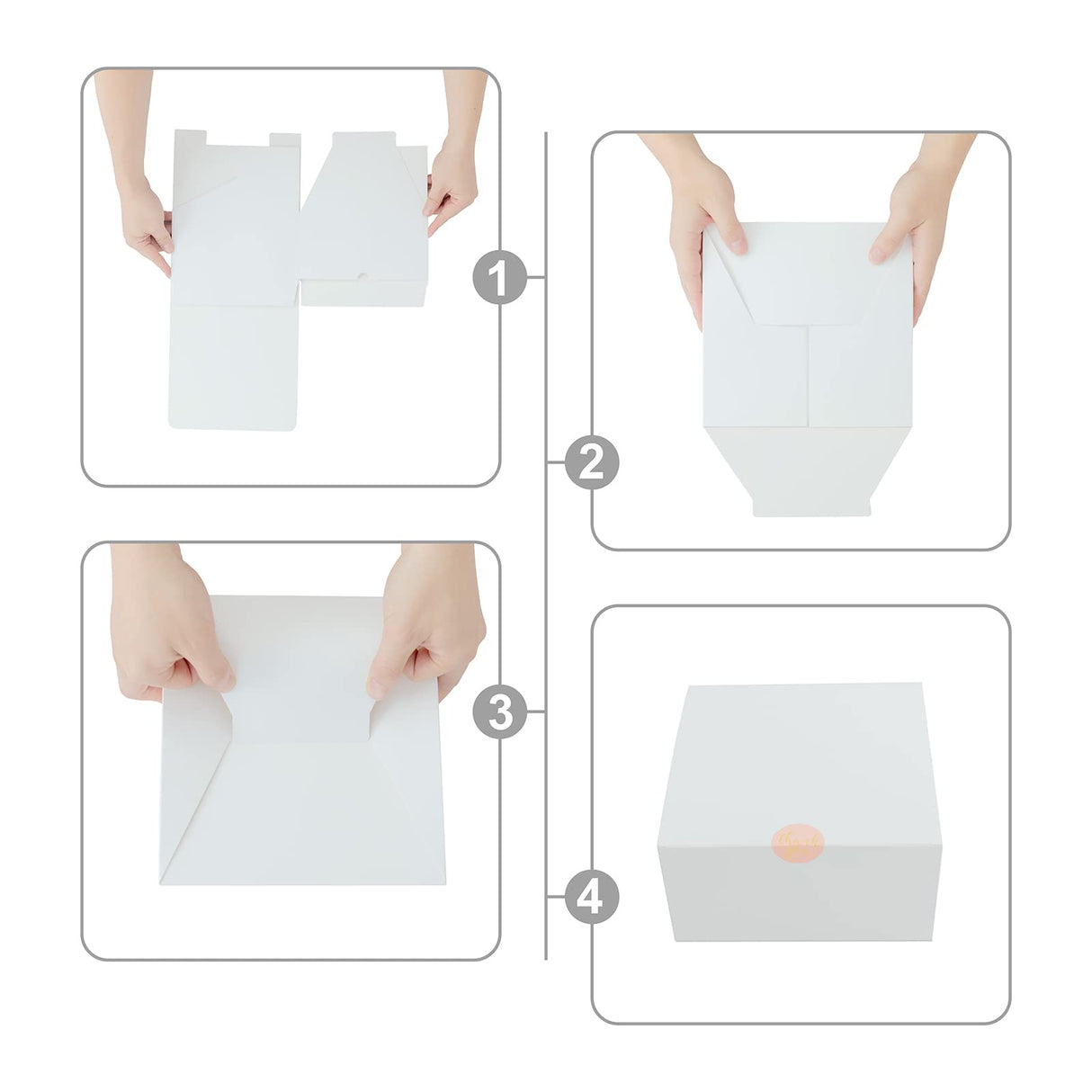 YUEFANBOX White Paper Gift Boxes with Lids 8×8×4 lnches,12Pack, for Gift Packaging, Bridesmaid Proposal Box, Birthday Party Favor Box, Christmas Gift Boxes, Easy Assemble Gift Boxes Bulk YUEFANBOX