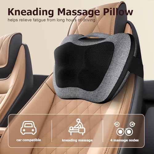 VIKTOR JURGEN Shiatsu Back Massager with Heat, Mothers Day Gifts for Mom, Dad, Women, Men, Deep Tissue Massage for Neck, Shoulder, Upper & Lower Back Pain Relief, Electric Kneading 3D Massage Pillow VIKTOR JURGEN