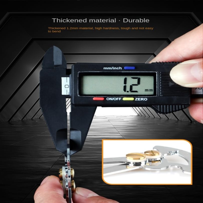 Smgda Stainless Steel Feeler Gauge, Thickness Gauge, Depth Gauge, Inner Outer Diameter Ruler, Inside/Outside Caliper, Pocket Ruler Imperial Measuring Tool for Measure Gap Width/Thickness Woodturning Smgda