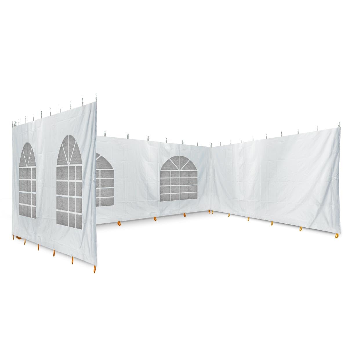 TentandTable 20 Foot x 20 Foot Party Tent Sidewall Kit, Complete 4 PVC Vinyl Wall Set - 2 Solid & 2 Window 7' Side Walls, Fits Commercial Standard Event Outdoor Canopy Tents, Tent Not Included TentandTable