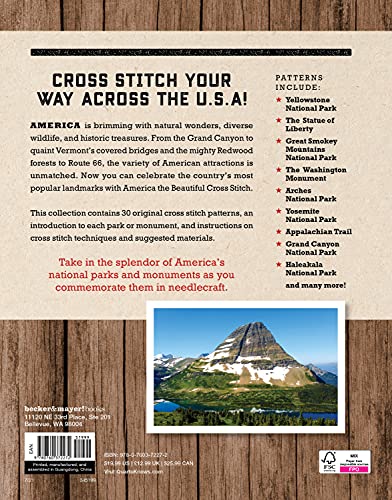 America the Beautiful Cross Stitch: Stitch 30 of America's Most Iconic National Parks and Monuments becker&mayer! Books