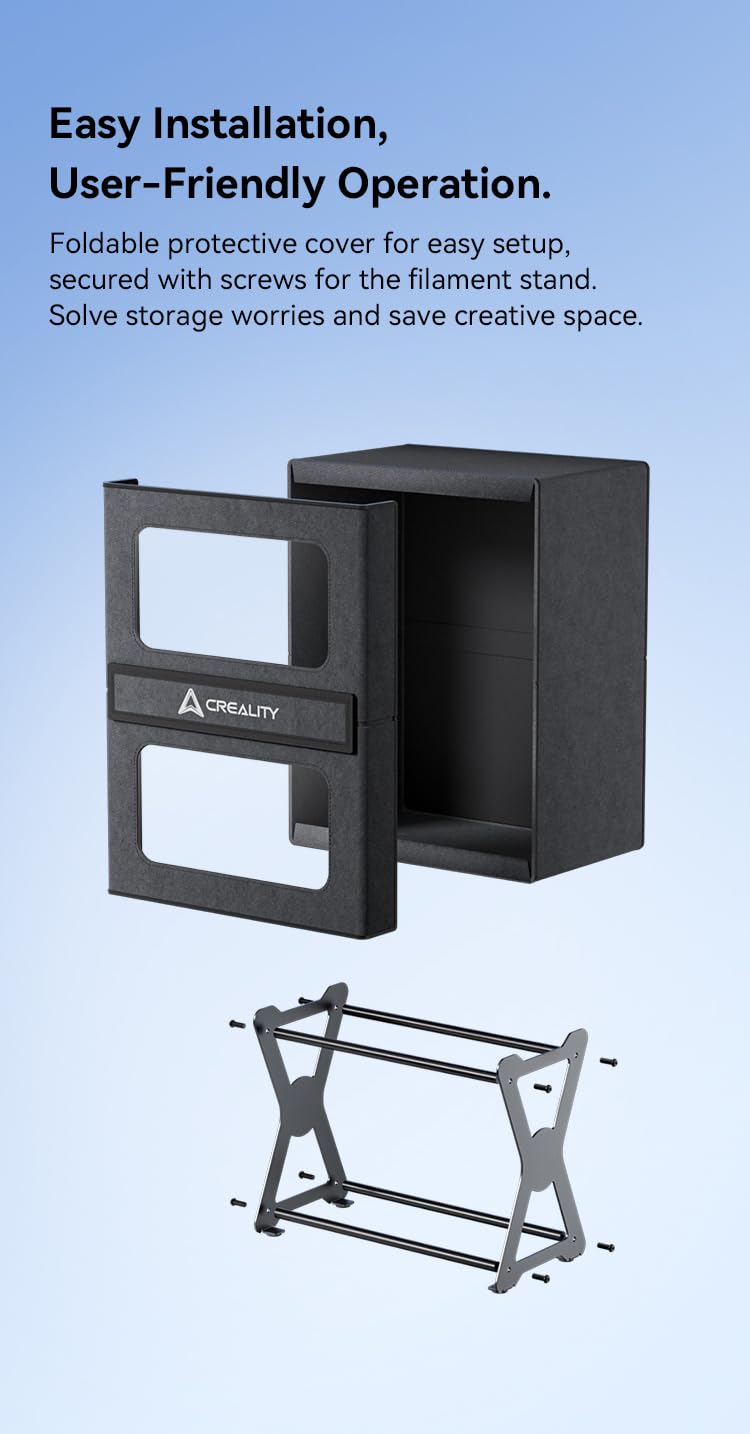 Creality Filament Storage Box, 3D Printer UV Resin/Filament Holder, 10KG Large Storage Capacity, Magnetic Closure, Moisture-Proof and Damp-Proof, Perfect for 3D Filament Storage Lokkr