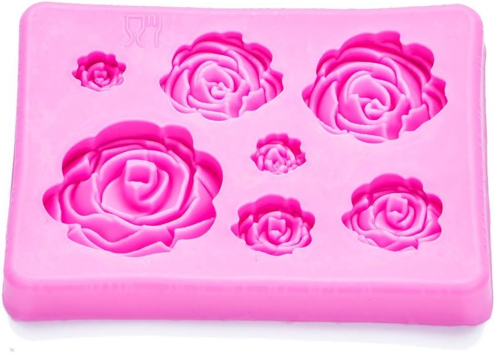 2PCS Rose Flowers silicone molds Cake Chocolate Mold wedding Cake Decorating Tools Fondant Sugarcraft Cake Molds ORIONE