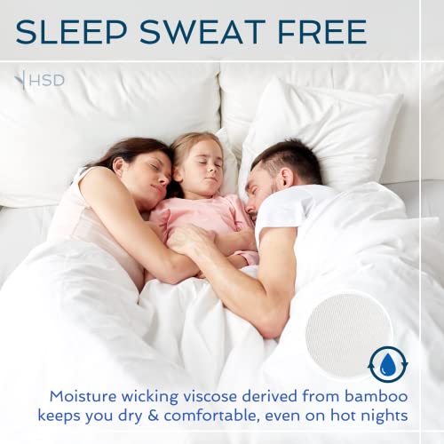 Hotel Sheets Direct 4 Piece Bed Sheet Set Full Size, 100% Viscose Derived from Bamboo Sheets Set with 2 Pillowcases, Cooling & Breathable Luxury Bedding, Moisture-Wicking & Silky Soft, Light Blue Hotel Sheets Direct