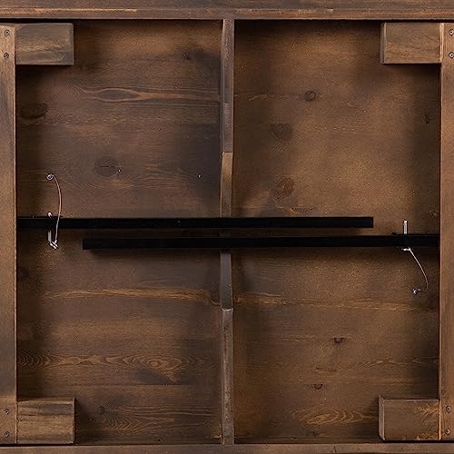 Flash Furniture Hercules Commercial Grade Farmhouse Dining Table | Solid Pine Foldable Table for 10 in Antique Rustic | Rustic Charm for Home and Events Flash Furniture