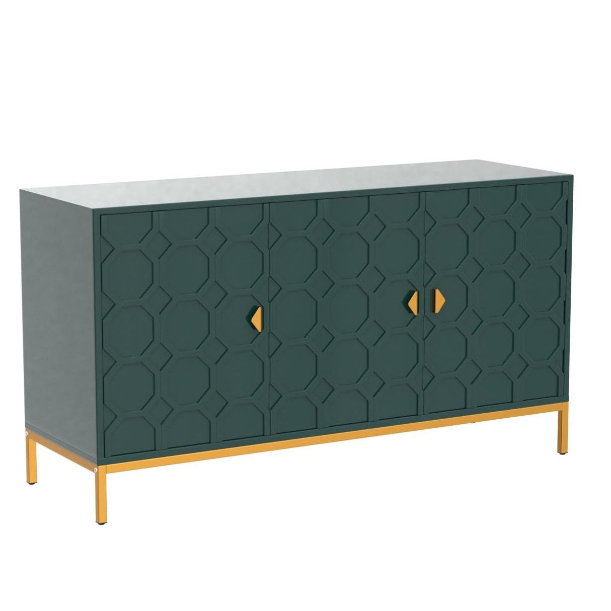 Boyel Living Sideboard Cabinet, Modern Storage Cabinet with 3-Door, Accent Cabinet for Living Room, Hallway, Entryway or Kitchen (Green) Boyel Living