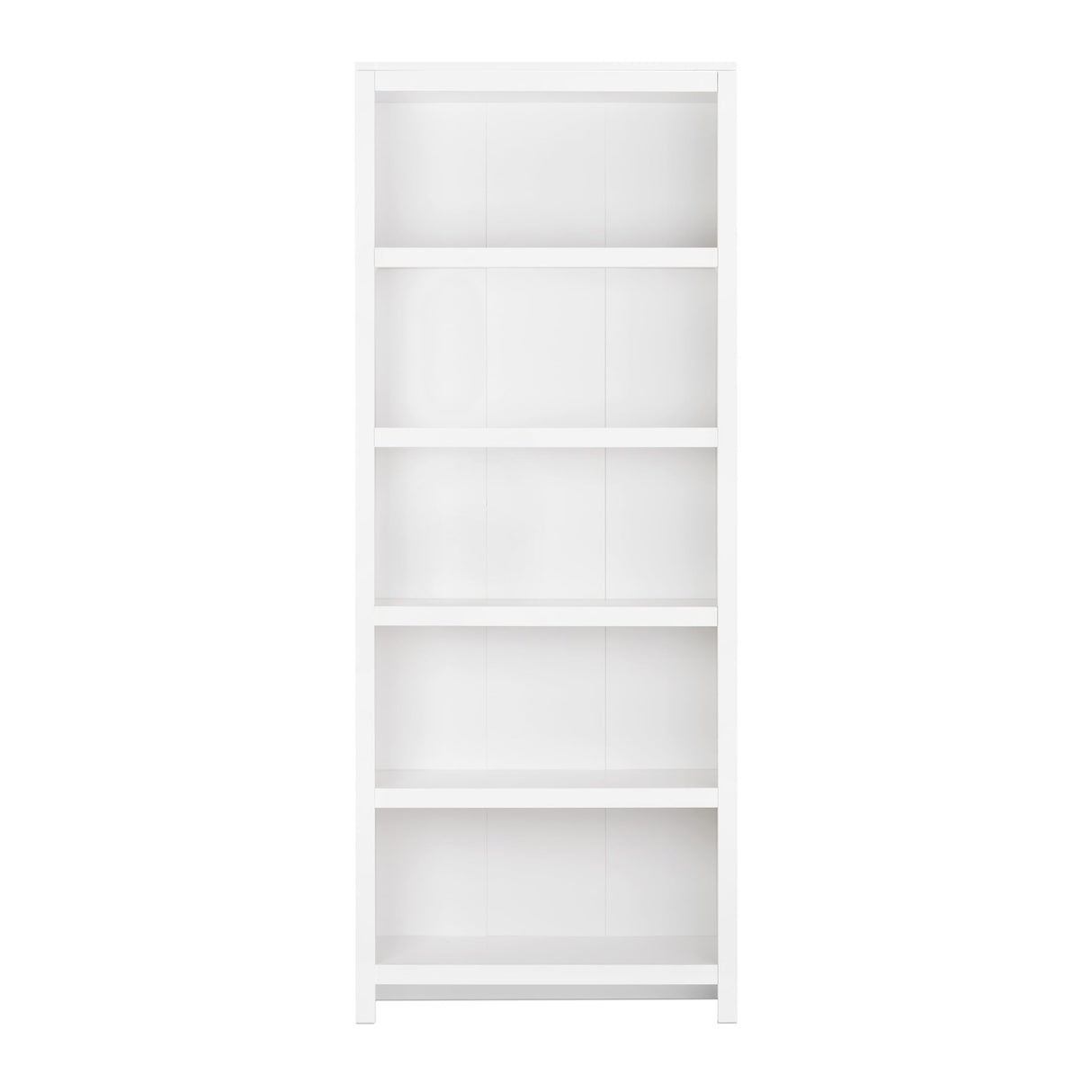 Prepac Moda 5-Tier Tall Wooden Bookcase, White Storage Cabinet, Display Cabinet, Bookshelf with Storage Shelves 31.75" W x 80" H x 12" D for Home Office, Living Room, Bedroom Organizer Prepac